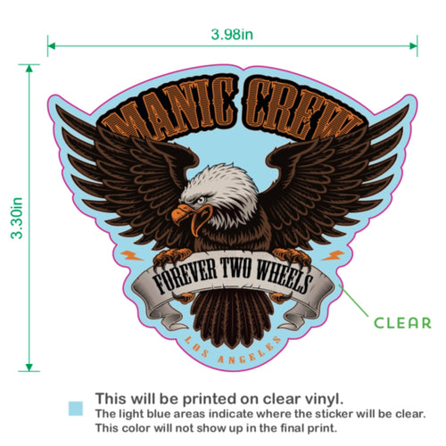 FOREVER TWO WHEELS - STICKER